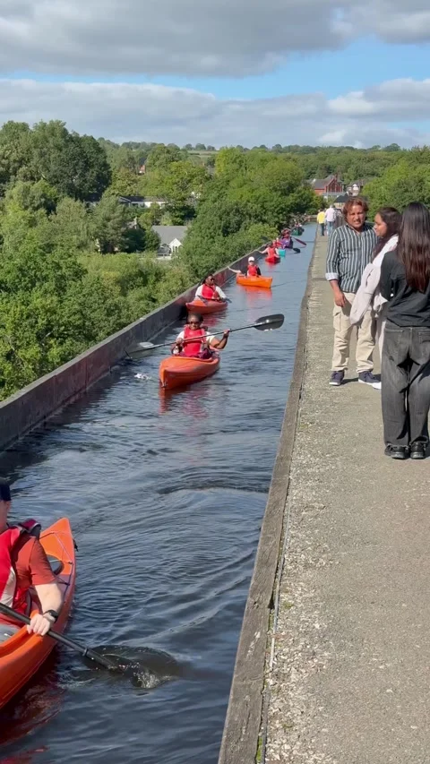 Llangollen, UK 2026 Sep 06 Pontcysyllte Aqueduct Stock Footage 344817143