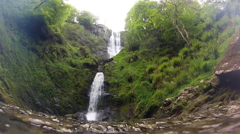 Llanrhaeadr Waterfall Stock Footage 47489597