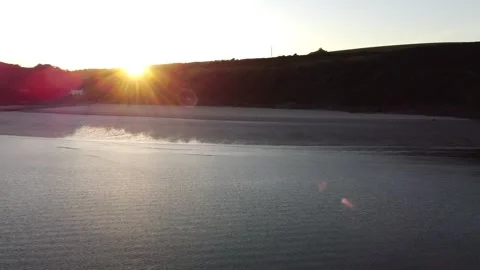Llansteffan beach drone Stock-Footage 146145420