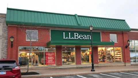 L.L.Bean Store Banner store front at Vil... | Stock Video | Pond5