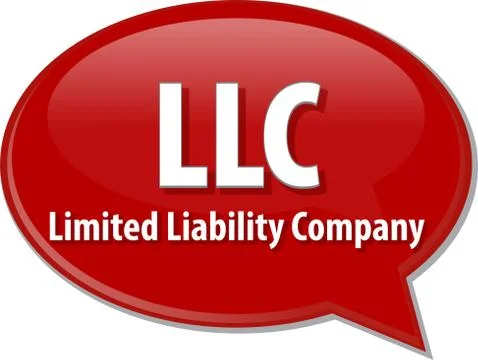 LLC acronym word speech bubble illustration Illustrazione stock