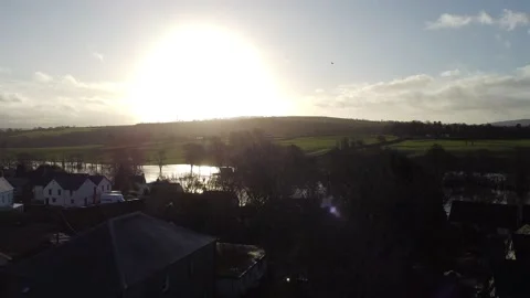 Llechryd bridge floods 스톡 동영상 153873456