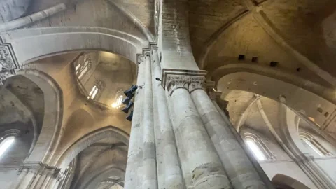 Lleida, Spain, March 3rd 2024-View on the Lleida La Seu Vella cathedral Stock Footage 266847426