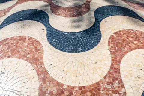 Lley in wave pattern - Explanada de Espana. Alicante. Spain Stock Photos