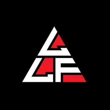 LLF triangle letter logo design with triangle shape. LLF triangle logo desi.. Stock Illustration