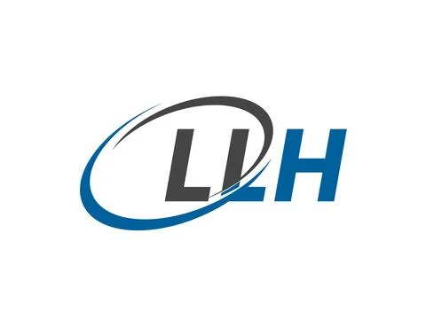LLH letter creative modern elegant swoosh logo design Stock Illustration