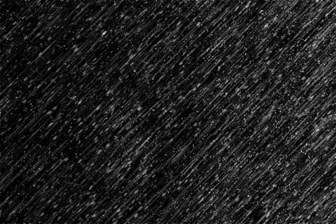 Lllustration heavy rain on black background for effect layer Stock Photos