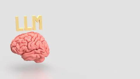 The LLM and Brain for Technology concept 3d Rendering. Stock Illustration