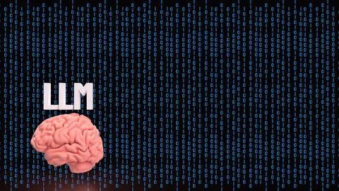 The LLM and Brain for Technology concept 3d Rendering. 스톡 일러스트