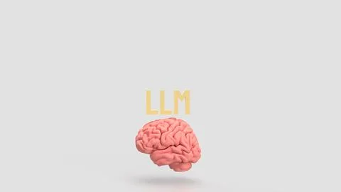 The LLM and Brain for Technology concept 3d Rendering. Stockfoto's