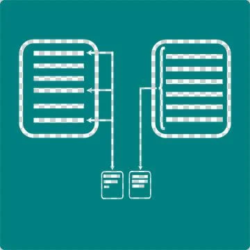LLM Data Flow Diagram – Abstract Document Summarization Vector 库存插图