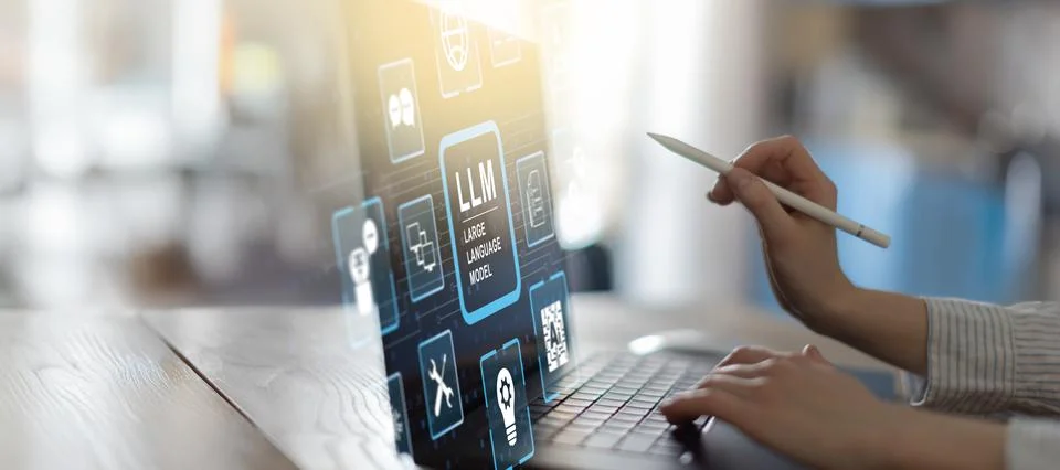 LLM Large Language Model for Natural Language Processing and AI Text Generati Stock Photos