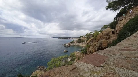 Lloret de Mar, Costa Brava in Catalonia, Spain Stock Footage 81055749