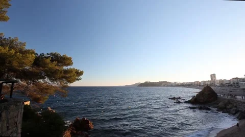 Lloret de mar sea views Spain Video stock 66513285