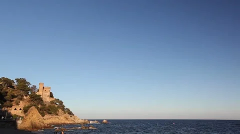 Lloret de mar sea views Spain Video stock 66513286