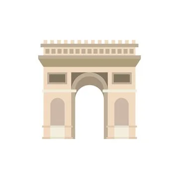 Llustration of the Arc de Triomphe in Paris France. 스톡 일러스트