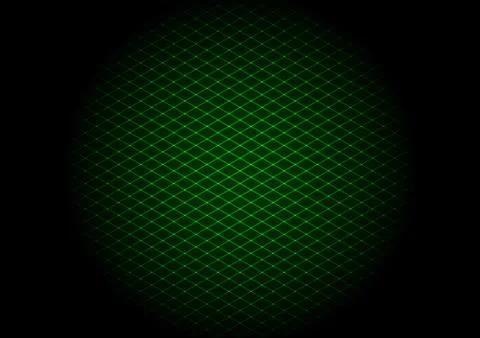 Llustration - background of green laser grid in circle Stock Illustration