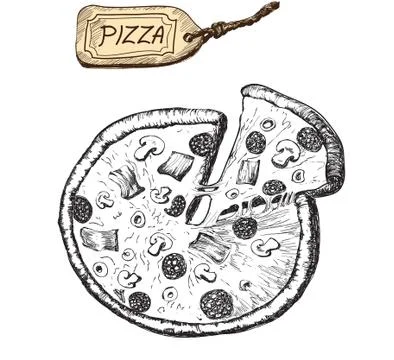 Llustration of pizza Stock Illustration