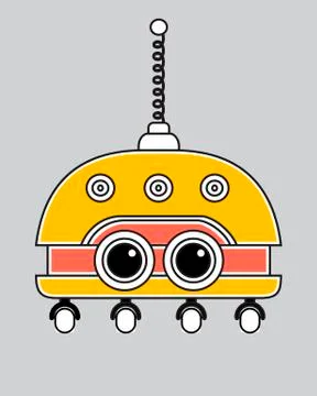Llustration of a vintage robot Stock Illustration