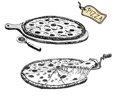 Llustrations of pizza Stock Illustration
