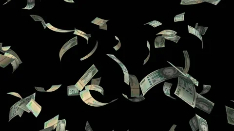 Lluvia de dinero en guaranies - Money rain of paraguay Stock Footage