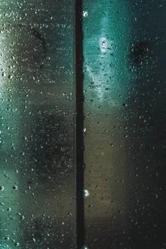 Lluvia, gotas de agua en una ventana Stock Photos