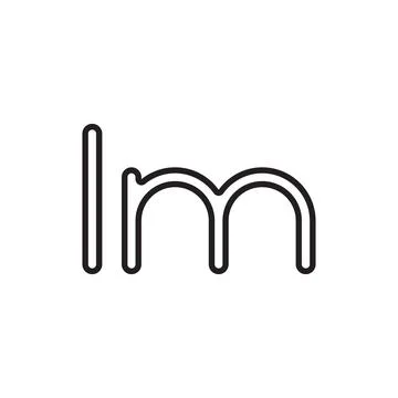 Lm initial letter vector logo icon Illustrazione stock