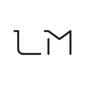 Lm initial letter vector logo icon Stock Illustration