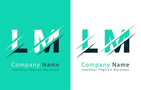LM Letter Logo Vector Design Template Elements Stock Illustration