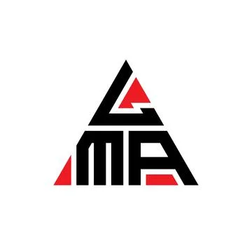 LMA triangle letter logo design with triangle shape. LMA triangle logo desi.. Stock Illustration