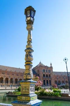 Lmap post at Spain square Stock Photos