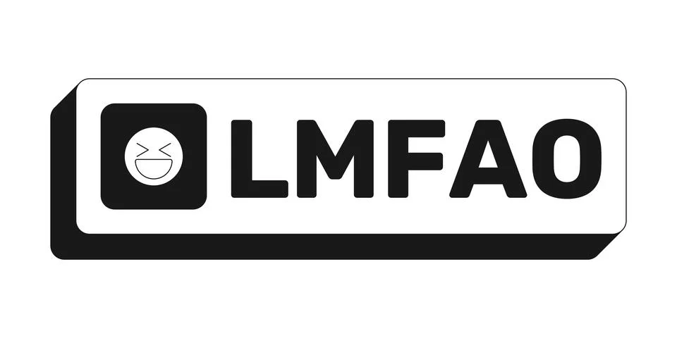 LMFAO rectangle UI web button Stock Illustration