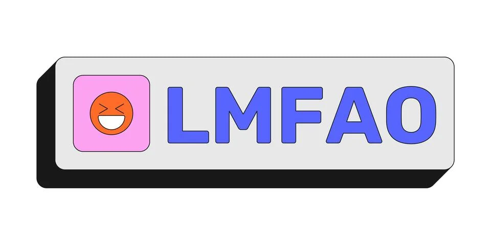 LMFAO rectangular UI web button Stockillustratie