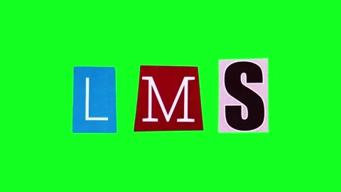LMS acronym on green screen background made of letters on pieces of paper Stock Footage 316234793