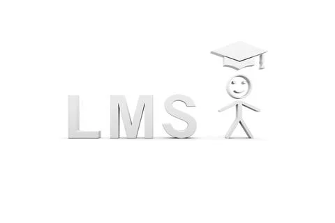 LMS concept white background 3d render illustration Stock Illustration