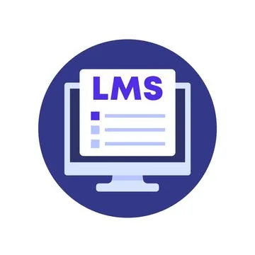 LMS icon, Learning Management System, flat vector イラスト素材