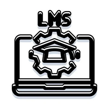 Lms learning management system platform concept Illustrazione stock