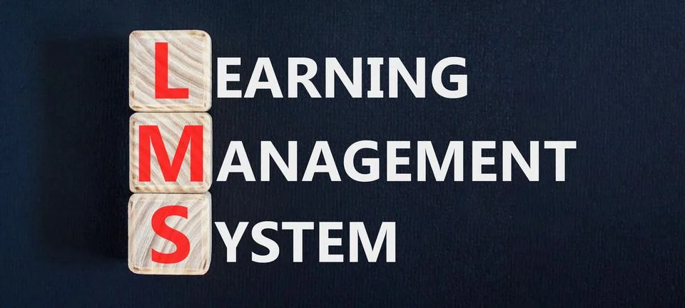 LMS learning management system symbol. Concept words LMS learning management  Fotos de archivo