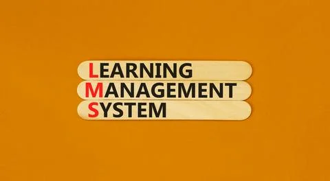 LMS learning management system symbol. Concept words LMS learning management  Foto stock