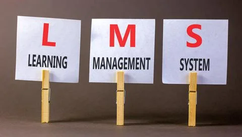 LMS learning management system symbol. Concept words LMS learning management  写真素材