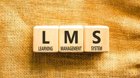 LMS learning management system symbol. Concept words LMS learning management  Stock Photos