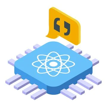 Lms processor icon isometric vector. Learning management Stock-Illustration