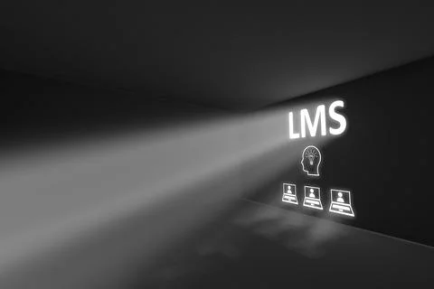 LMS rays volume light concept 3d illustration Stock Illustration