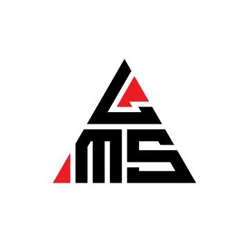 LMS triangle letter logo design with triangle shape. LMS triangle logo desi.. Stock Illustration