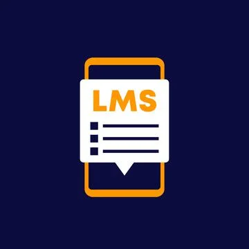 LMS vector icon, Learning Management System Stock Illustration