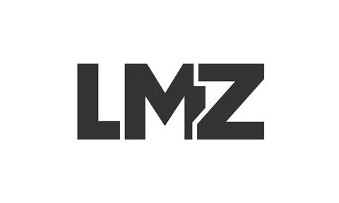 LMZ logo design template with strong and modern bold text. Initial based ve.. Stock Illustration
