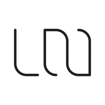 Ln initial letter vector logo icon Ilustração Stock