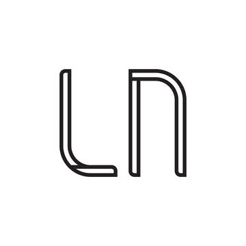 Ln initial letter vector logo icon Ilustração Stock
