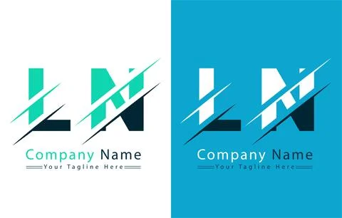 LN Letter Logo Vector Design Concept Elements 库存插图