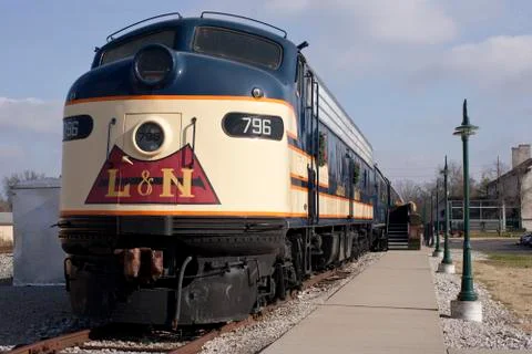 L&amp;N Train at Depot Stock Photos